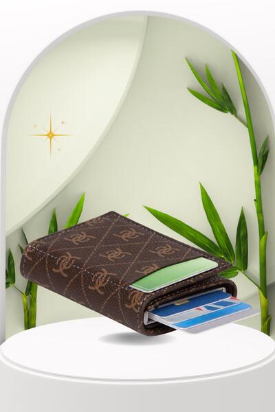 Newish Adelina Unisex Rio Mechanism Automatic Slide Card Holder Wallet