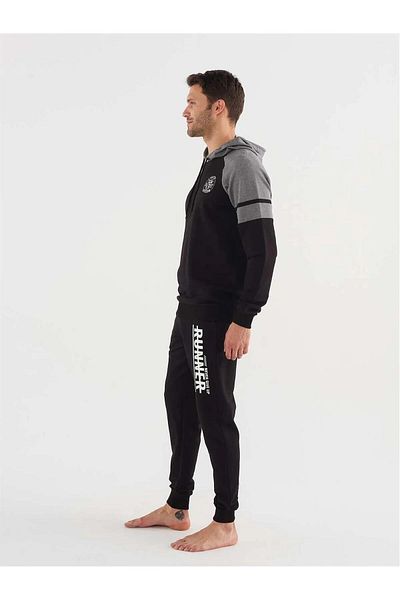 Mod Collection Black Hooded Tracksuit Set