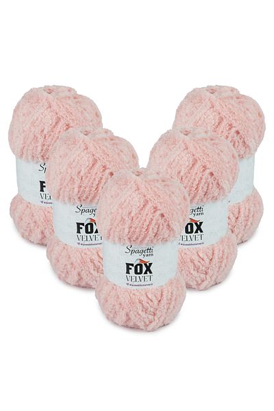 Spagettiyarn Velvet 5 τεμαχίων μαλακό ροζ βελούδινο πλεκτό νήμα