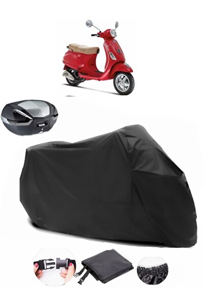 Breen أسود Vespa Lx 125 3v I.e حقيبة خلفية متوافقة مع القماش المشمع للدراجات ...