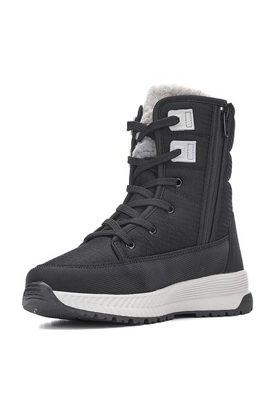 MAYA SHOES cizme cu șireturi cu fermoar de culoare neagră pentru femei