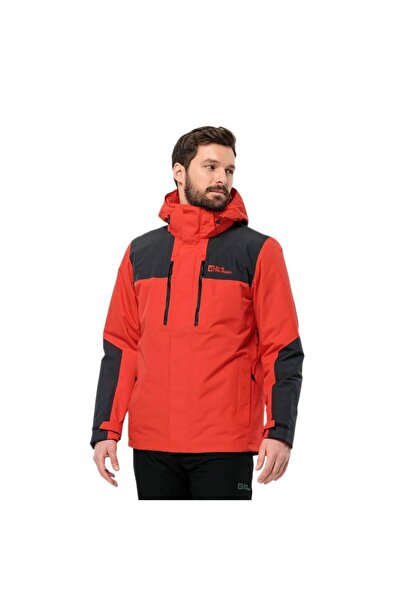 Jack Wolfskin Jack Wolfskın 1115261 Waterproof Jasper 3In1 M Kırmızı Erkek Mont