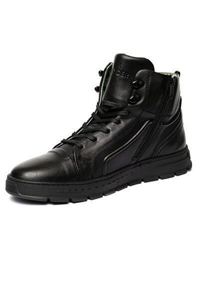 Greyder 16400 Erkek Siyah Hakiki Deri Sneaker Bot