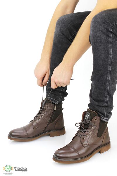 MARCOMEN Men's Classic Style Genuine Leather Zippered Boots