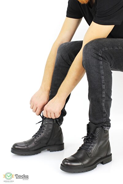 Scootland Erkek Hakiki Deri Klasik Postal Tarz Günlük Bot