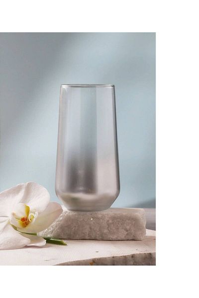 Paşabahçe Silver Gradient 6-Piece Soft Drink Cup 470cc