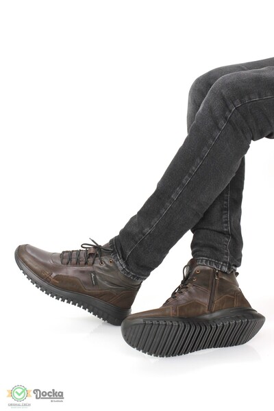 MARCOMEN Erkek Hakiki Deri Spor Tarz Kauçuk Taban Günlük Bot