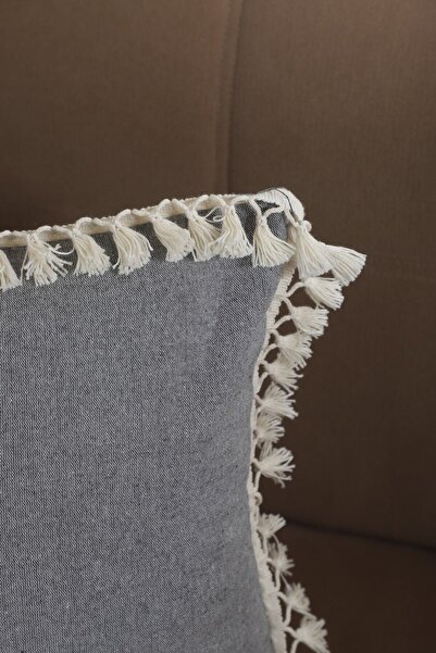 NDC HOME Μαξιλάρι ριχτάρι με γκρι ανθρακί 43 x 43