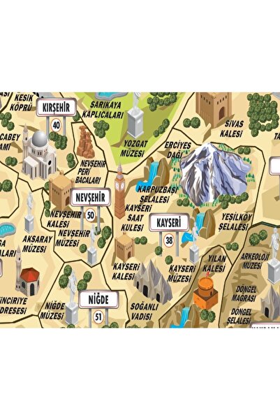 cayenna Türkiye Kültür Haritası Puzzle 260 Parça