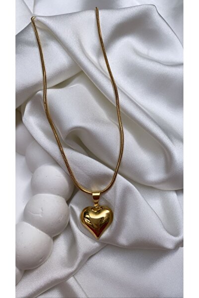 Accessories Steel Heart Necklace Gold Color Lady/accessory