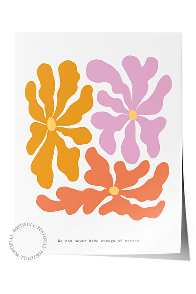 Postifull Soft Bohem Duvar Posteri, İskandinav Temalı Çerçevesiz Poster - Yat...