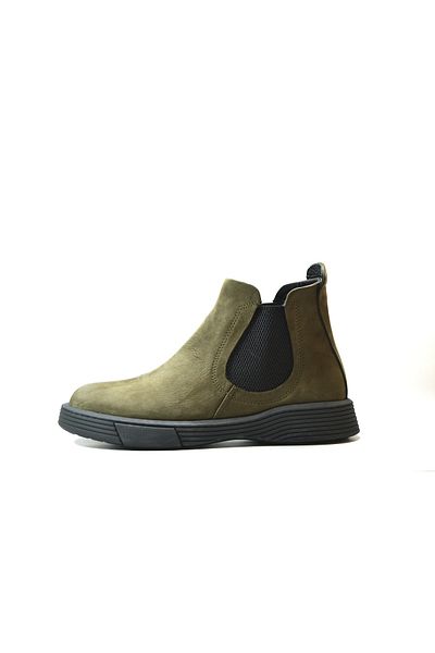 Onlo Ayakkabı ER.223 Γνήσιο δέρμα Nubuck Khaki Elastic Ανδρικές Μπότες Casual Special Size