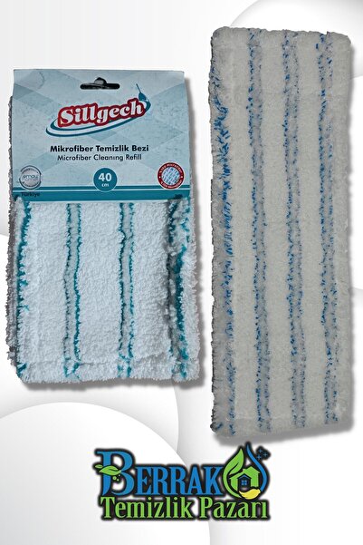EasyHome Emayhome Sillgech Mikrofiber Geçirmeli Tuşlu Yer Mopu Bezi(40cm)