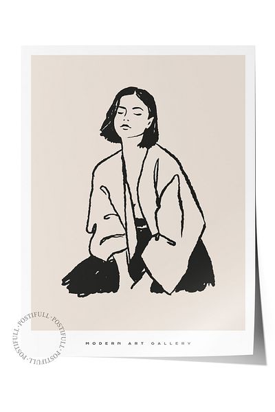 Postifull Απαλή αφίσα Boho Nordic με θέμα Duar - Διακόσμηση σαλονιού, κουζίνας και υπνοδωματίου