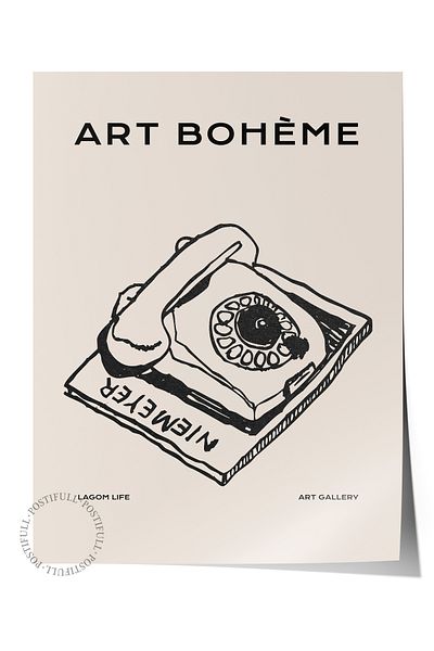 Postifull Απαλή αφίσα τοίχου χωρίς πλαίσιο Boho, αφίσα με θέμα το σκανδιναβικό - Διακόσμηση σαλονιού, κουζίνας και υπνοδωματίου