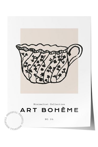 Postifull Απαλή αφίσα Boho Nordic με θέμα Duar - Διακόσμηση σαλονιού, κουζίνας και υπνοδωματίου