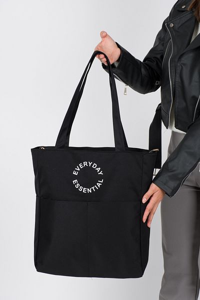citycenterfashion Geantă de mână și de umăr pentru femei Bondit din țesătură Boyfirend cu închidere cu fermoar cty-lbn-9000