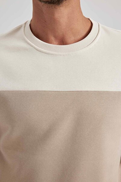 DeFacto Hanorac Comfort Fit, cu decolteu rotund, color block A5279ax23au