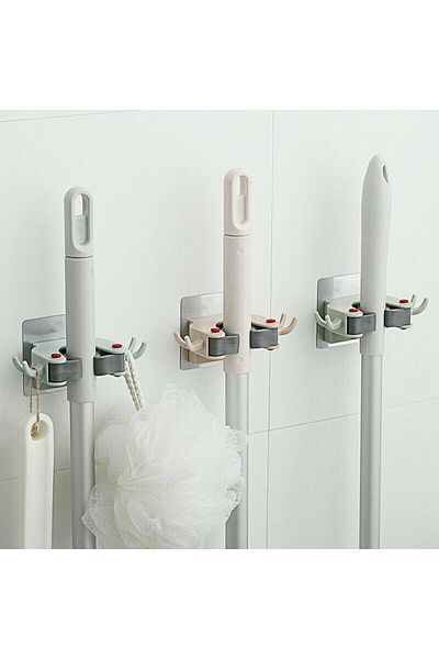 Ekostem Latched Vacuum Cleaner Handle Clamp Hanger Holder Organizer Apparatus 3 Pieces