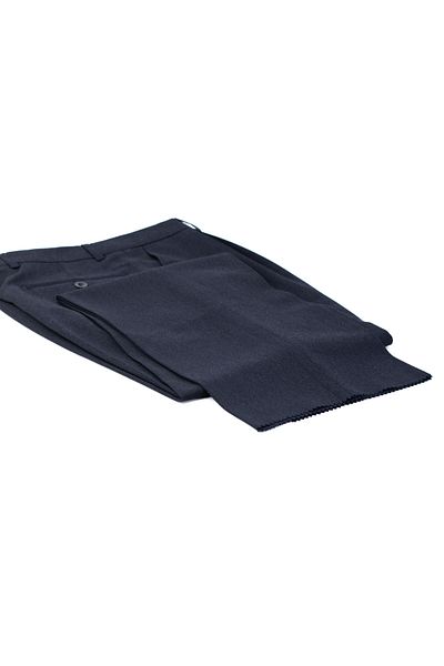 Oppland Men's Seasonal Straight Leg Pleated Side Pockets Comfortable Cut Full Fit Classic Fabric Trousers