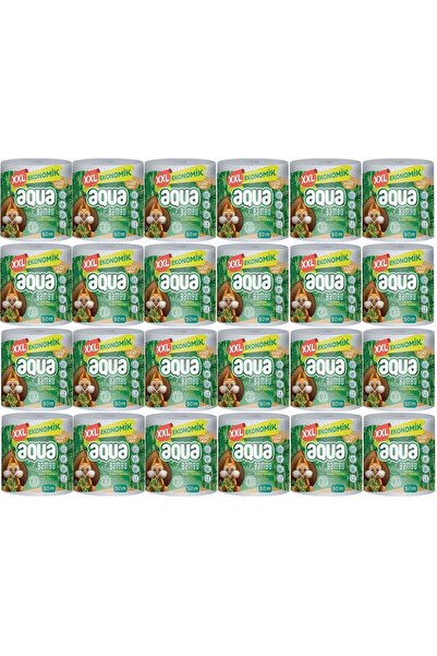 Aqua Kağıt Havlu 3 Katlı Jumbo Paket XXL Bambu (24 Lü Set) 1200 Metre (24PK*5...