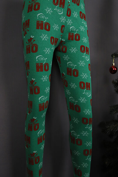 Beniizle Noel Desenli Kız Tayt