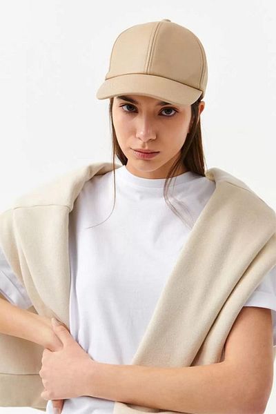 BAHELS Μπεζ Unisex Vegan Δερμάτινο Καπέλο