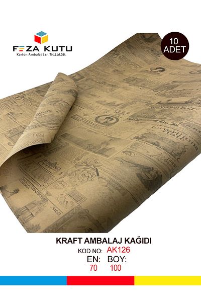Feza Kutu New Year's Dowry Kraft Paper - 70X100 Packaging and Gift Box, 10 Pcs