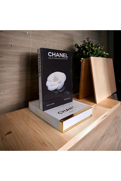 NARİBA Διακοσμητικό κουτί βιβλίων Chanel Coco & Black Rose με μοτίβο σετ 2