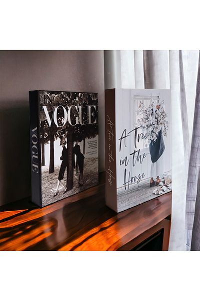NARİBA Vogue & A Tree 2 Pieces Decorative Book Box Set