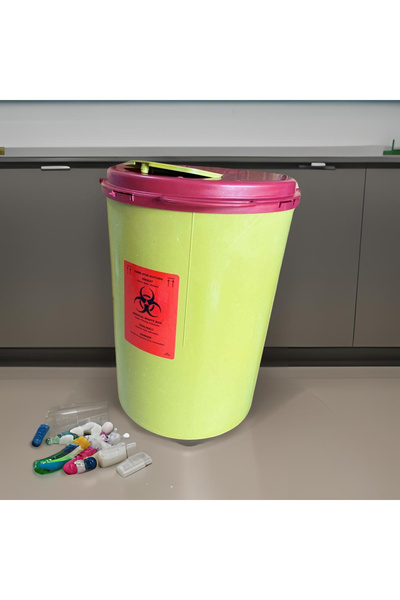 Genel Markalar Sarı 10 Litre Tıbbi Atık Kovası, Paket 5 Adet