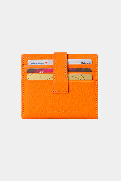 Grande 3803 Genuine Real Leather Wallet for Women and Men Orange