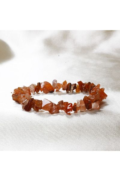 ILGIN DOĞAL TAŞ TAKI Red Agate Jewelled Bracelet - Stylish and Comfortable