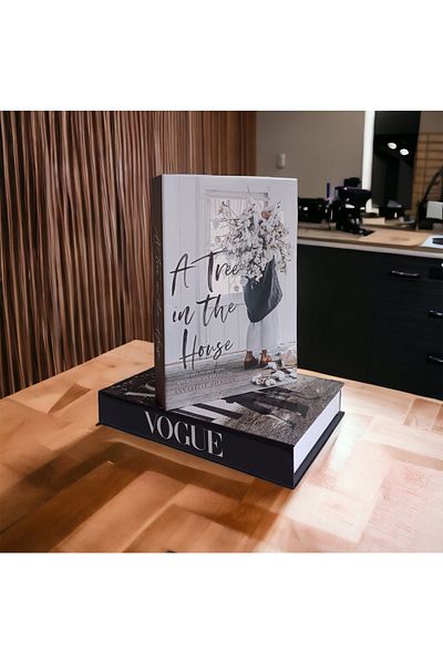 NARİBA Vogue & A Tree 2 Pieces Decorative Book Box Set