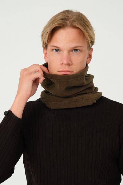 vawensea Unisex Fleece Winter Neck Collar & Beanie Khaki