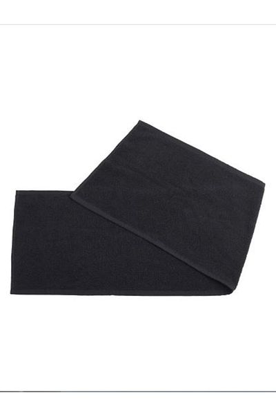 GOLDRİSE Black Sports Fitness Towel 30x85 Cm 100% Cotton