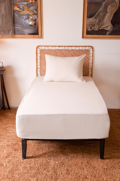 MOOSH Single Elastic Sheet Set| 30 cm Height| Solid Color| Cotton