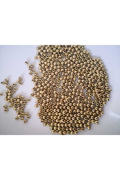 PASAMİA 4 Mm Gold Color Plastic Beads 25 gr (660-680 Pieces)