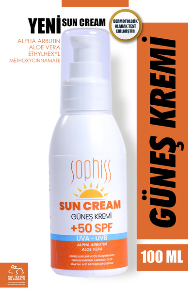 Sophiss Leke Önleyici Güneş Kremi +50 SPF Yüksek Korumalı