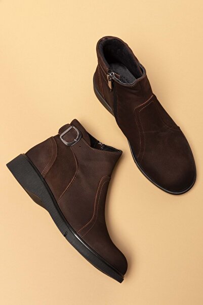 Gondol Hakiki Deri Nubuk Günlük Zarif Bot Esfa.19769