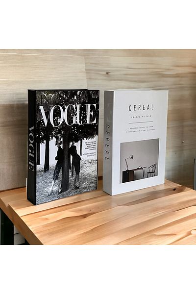 NARİBA Vogue&cereal Decorative Book Box Set of 2