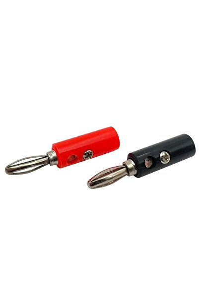 Maroces 1 Takım Kırmızı Siyah 4mm Banan Jak Fiş