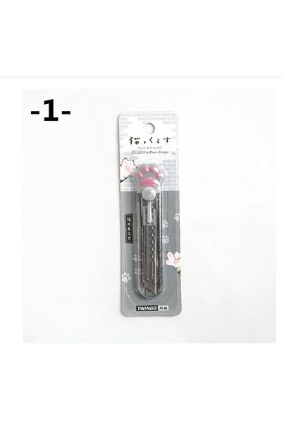 Giftpoint Paw Model Knife Stationery Gift Mr. Paper Design Falçata Gray Art Cute Student 1 Piece
