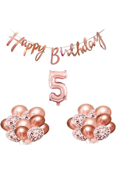 DÜVENCİ TİCARET ΣΕΤ ΜΠΑΛΟΝΙΩΝ ΓΙΑ ΓΕΝΕΘΛΙΑ ΣΕ ΧΡΩΜΑ ΡΟΖ ΧΡΥΣΟ