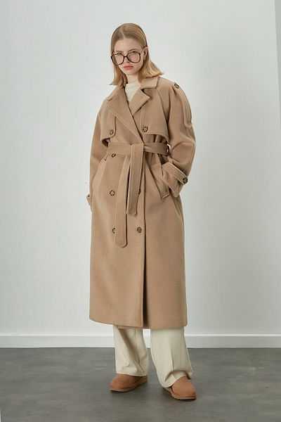 Manuka PREMIUM CACHET TRENCH COAT CAMEL