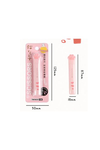 Giftpoint Gift Paw Hand Scissors Stationery Cute Mini Multifunctional Black Stainless Steel 1 Piece
