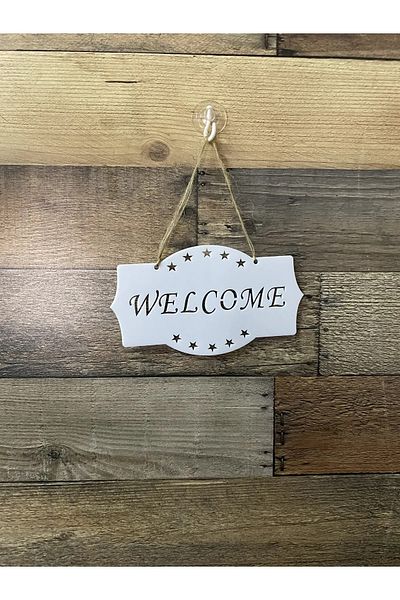 GÜNEŞ LAZER DECORATIVE HOME DECORATION WELCOME WRITTEN PLEXY DOOR DECORATION