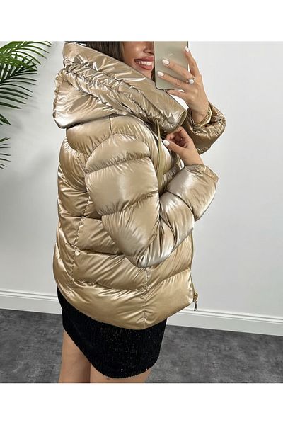 pembekurdelem Shiny Puffer Coat Stone