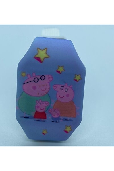 Kumik Peppa Pig Ailesi Karanlıkta Parlayan Led Oyuncak Saat