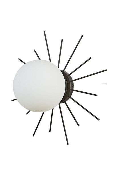 Bozyaka Aydınlatma Solar Decorative Metal Wall Sconce Black Body Modern Indoor